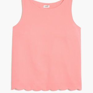 Scalloped-hem top with overlapped back